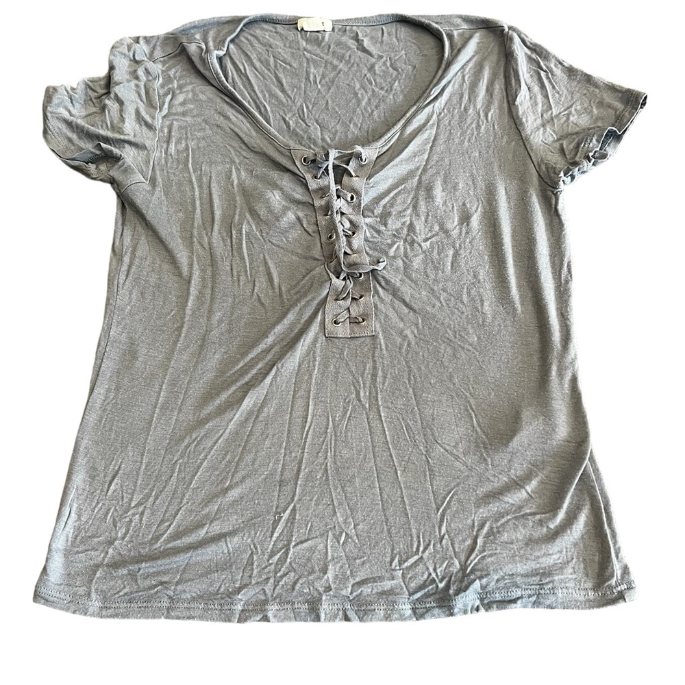 Garage tie front t-shirt